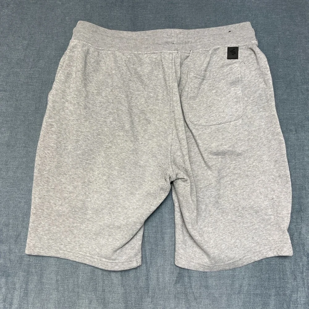 Southpole Sweat Shorts Mens 35 Gray Logo Slash Pockets Regular Fit Flat Front